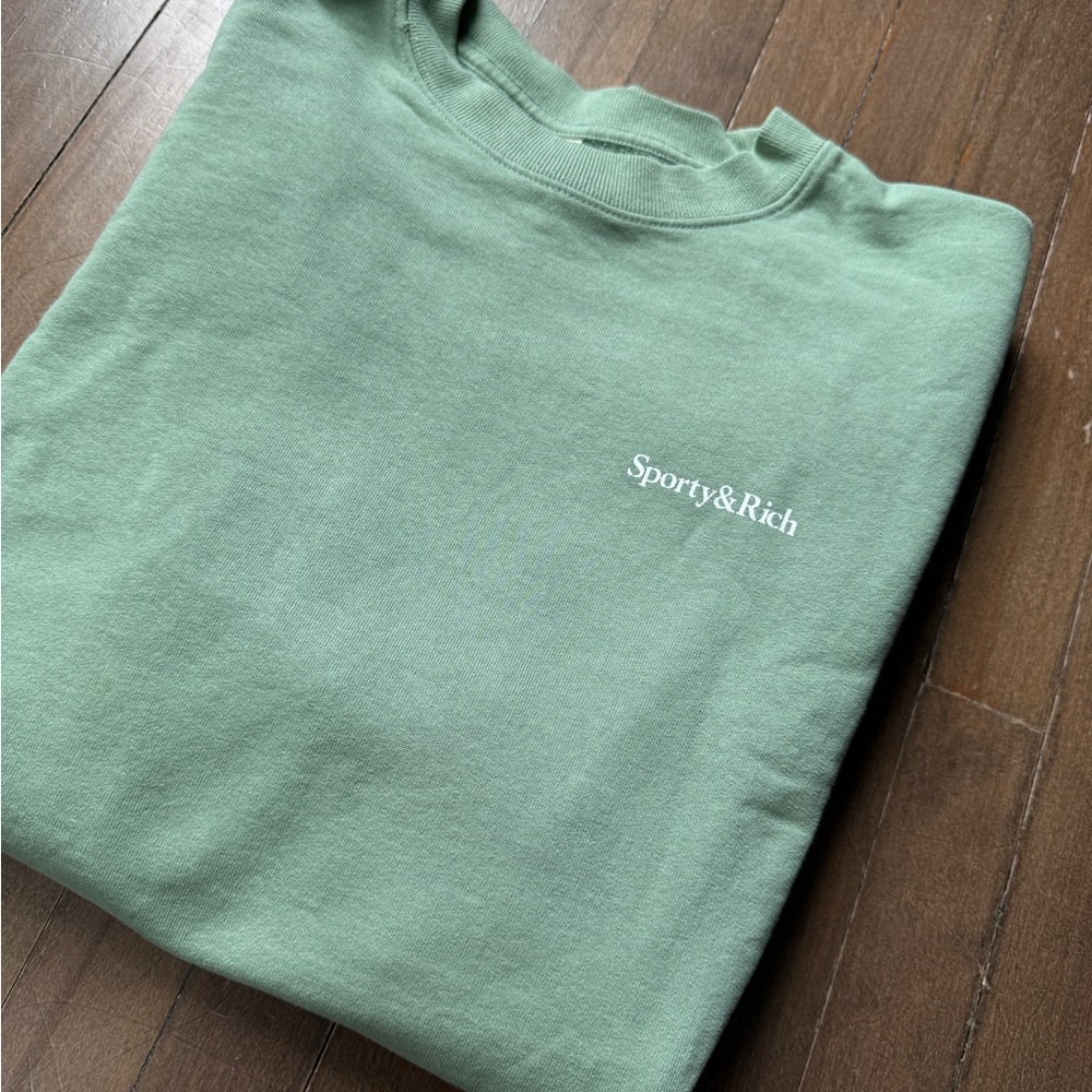 Sporty & Rich Olive Green Crewneck